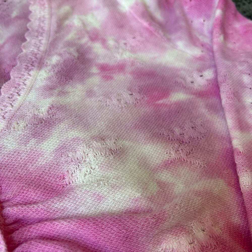 LOVE SHACK FANCY Aldridge Tie-Dye Pointelle Cardigan - Picture 5 of 10